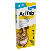 AdTab Anti Vlo en Teek Kauwtabletten Kat >2,0-8,0 kg 3 tabletten