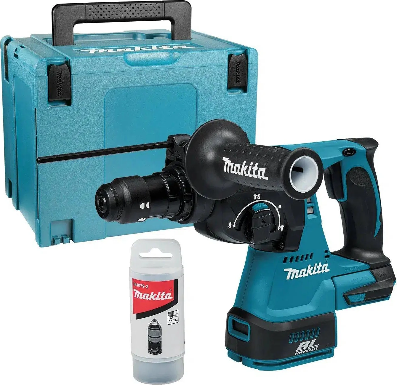 Makita DHR243ZJ Accu combihamer SDS-Plus 2,0J + snelwisselboorkop 18V Basic Body in Mbox