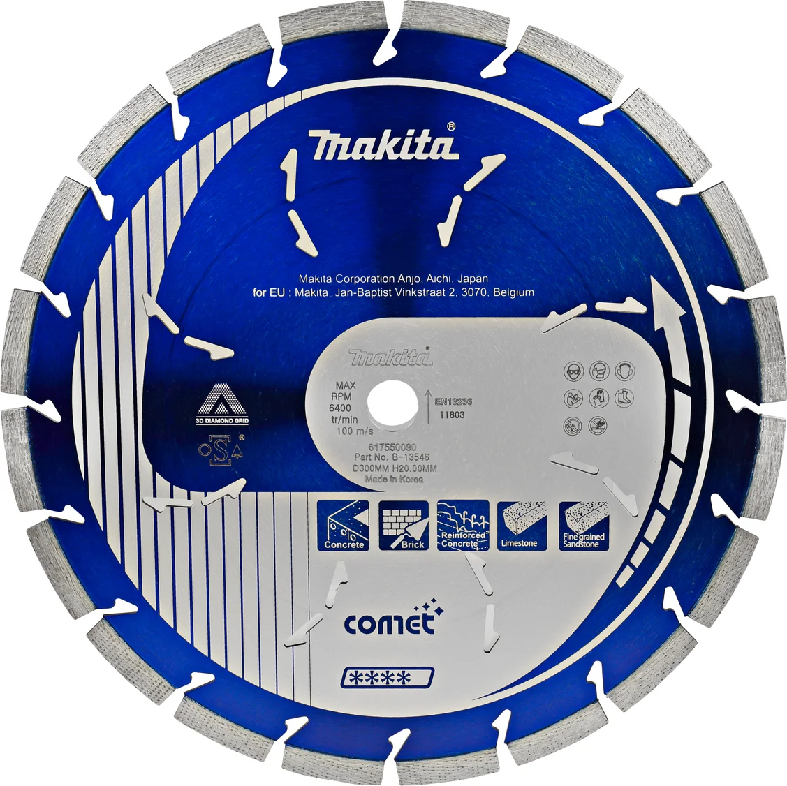 Makita B-13546 Diamantschijf | 300 x 20 x 3,2 mm