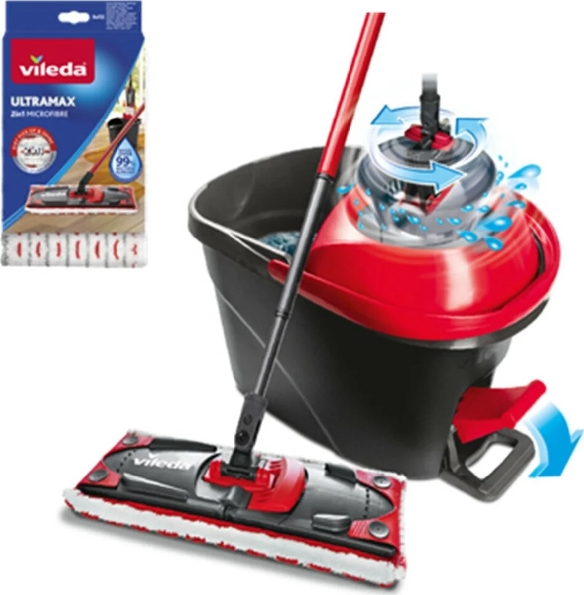 Vileda UltraMax TURBO Pedaalsysteem + Navulling Pakket