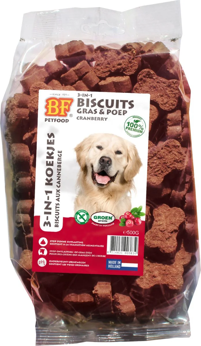 BF Petfood 3-in-1 Koekjes Cranberry 500 gr