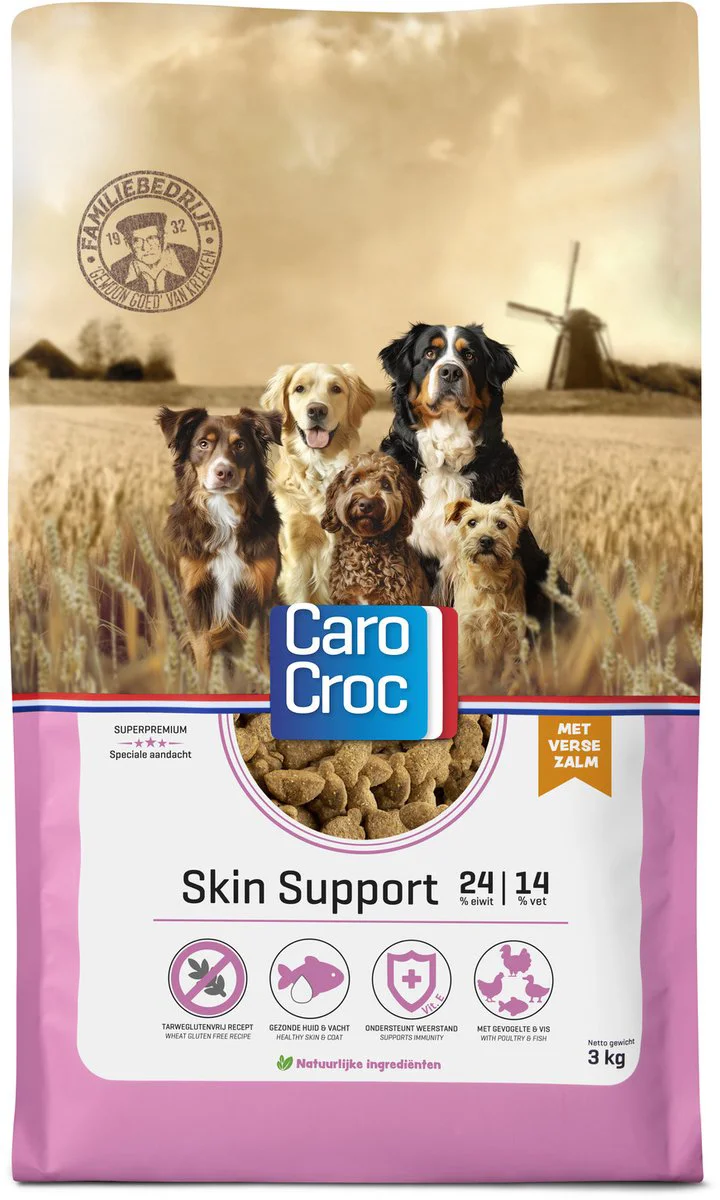 CaroCroc Hondenvoer Droog Skin Support 3 kg