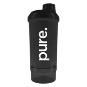 Pure. Shakebeker Smart - Smoke Black - zwart- vaatwasser bestending - fitness - poeder compartiment