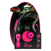 Flexi Rollijn New Neon Tape 5 mtr tot 25 kg Roze