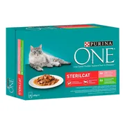 Purina ONE Kattenvoer Nat Adult Sterilcat Kalkoen & Zalm 8 x 85 gr