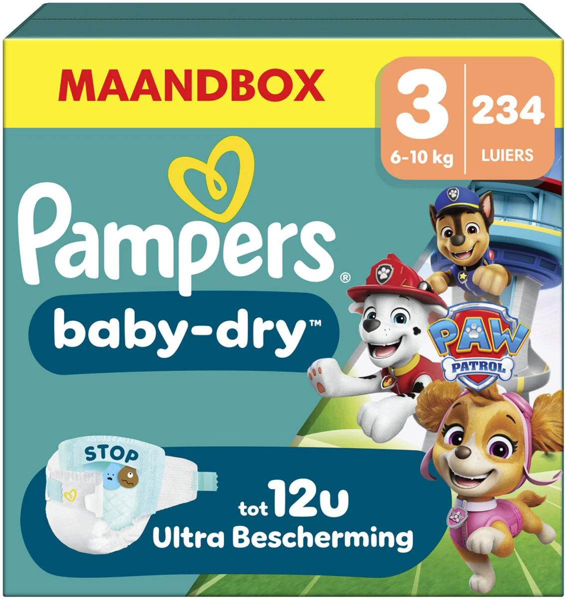 Pampers Baby Dry Luiers Paw Patrol Maat 3 (6-10 kg) 234 stuks