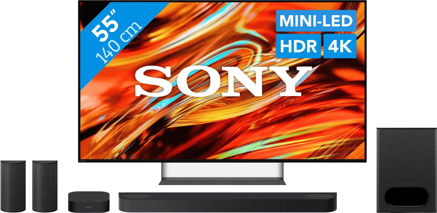 Sony Bravia 7 II True RGB 55" (2026) + Sony Bravia Theatre System 6 Zwart