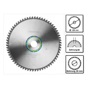 Festool Cirkelzaagblad voor Aluminium | Aluminium/Plastics | Ø 260mm Asgat 30mm 68T - 494607