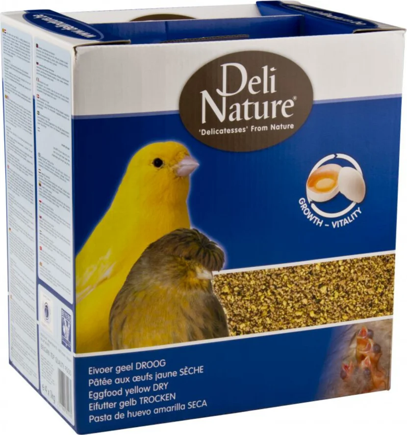 4x Deli Nature Eivoer Droog Geel 1 kg