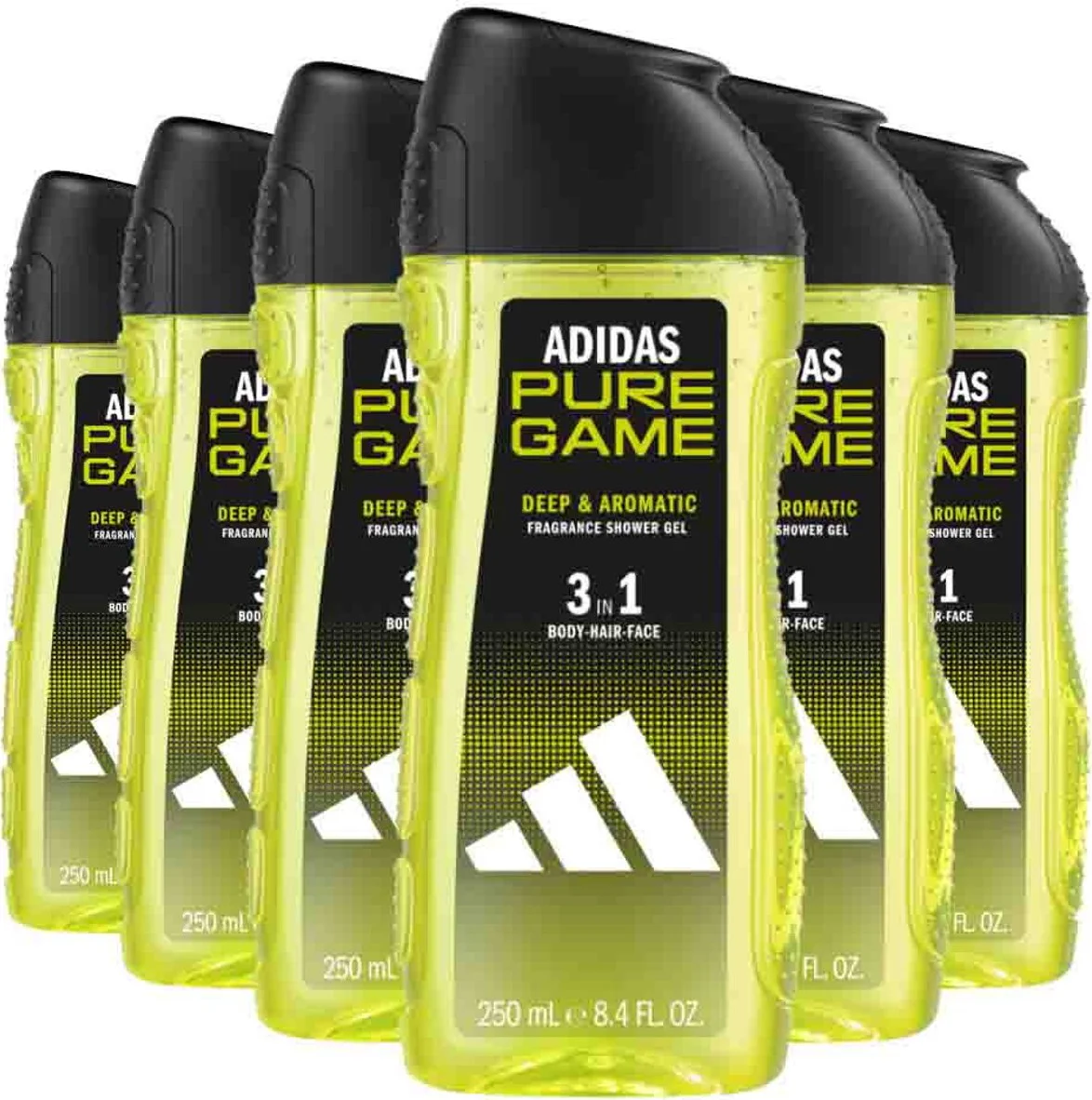 6x Adidas Shower Gel Pure Game 250 ml