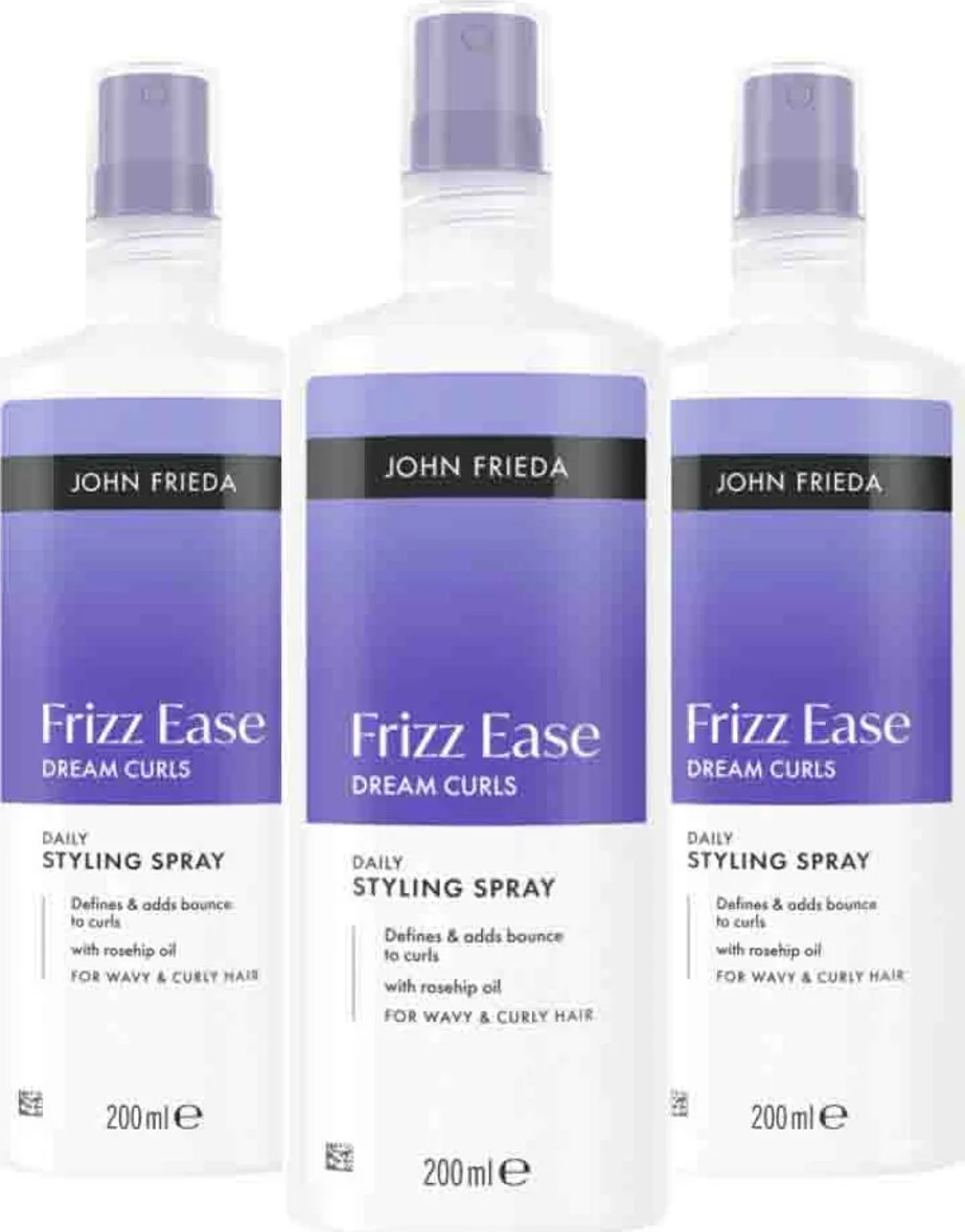 3x John Frieda Frizz Ease Dream Curls Styling Spray 200 ml