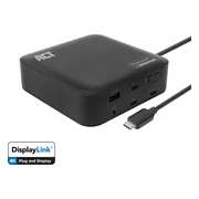 ACT Usb C Dual 4K Monitor DisplayLink Docking Station