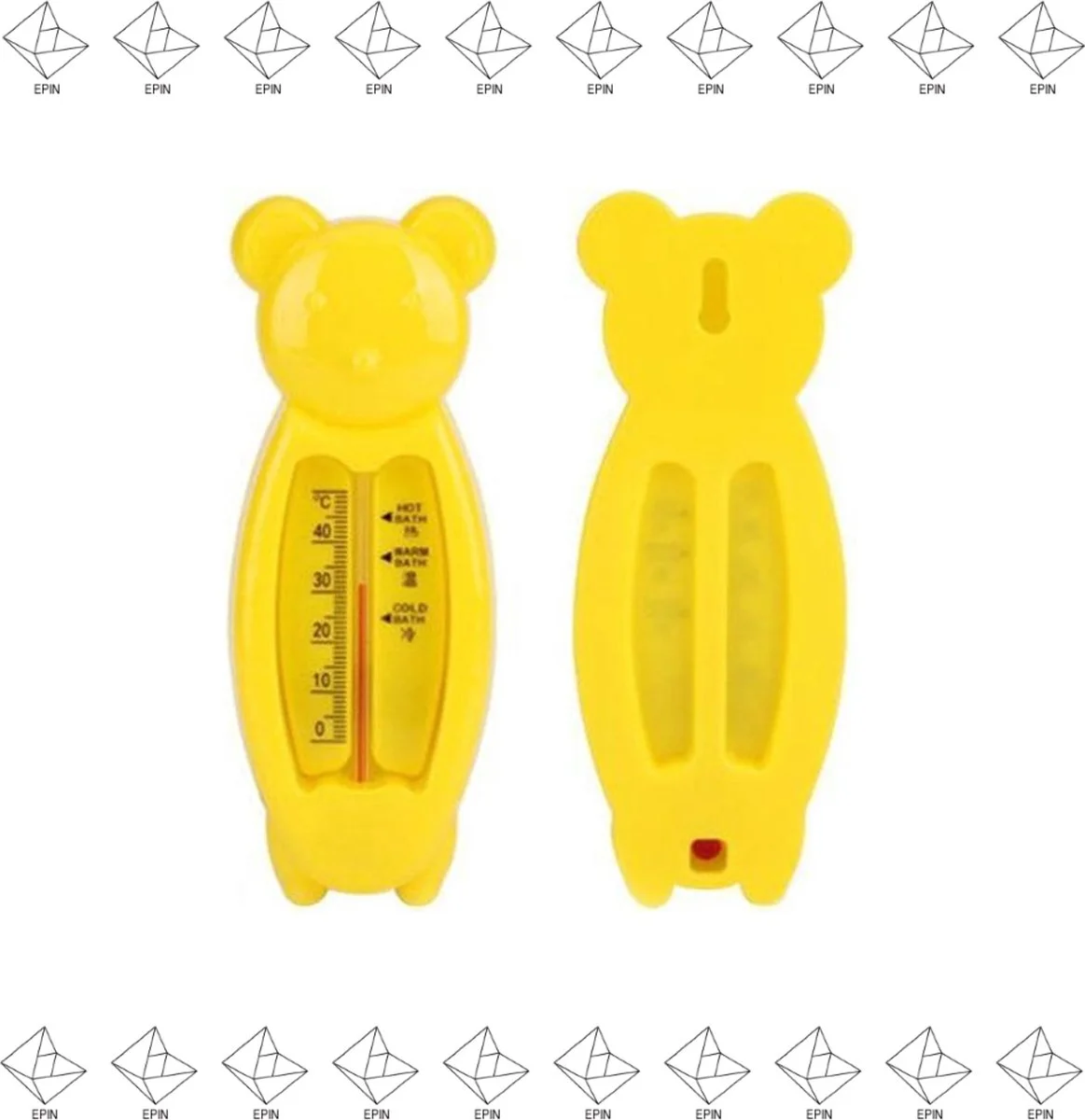 EPIN | Badthermometer | Voor baby's En Kinderen | Temperatuurmeter Voor In Bad | Geel Bad Beertje