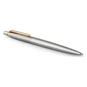 Parker Jotter-balpen | Roestvrij staal met gouden afwerking | Medium punt met blauwe inkt