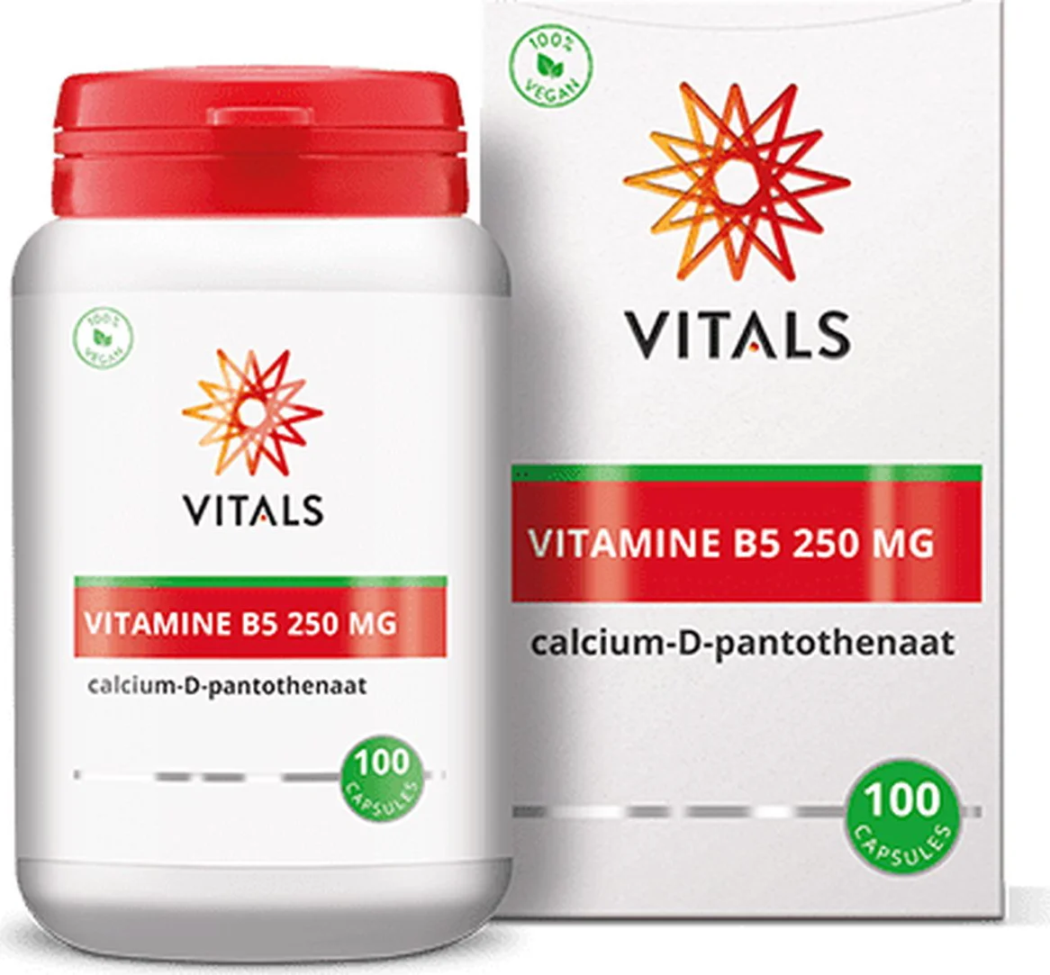 Vitals Vitamine B5 250mg Capsules 100TB