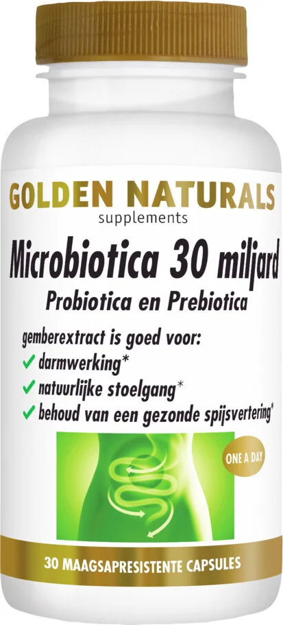 2x Golden Naturals Microbiotica 30 Miljard 30 vegacapsules