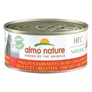 48x Almo Nature HFC Natural Kattenvoer Nat Kip & Garnaal 70 gr