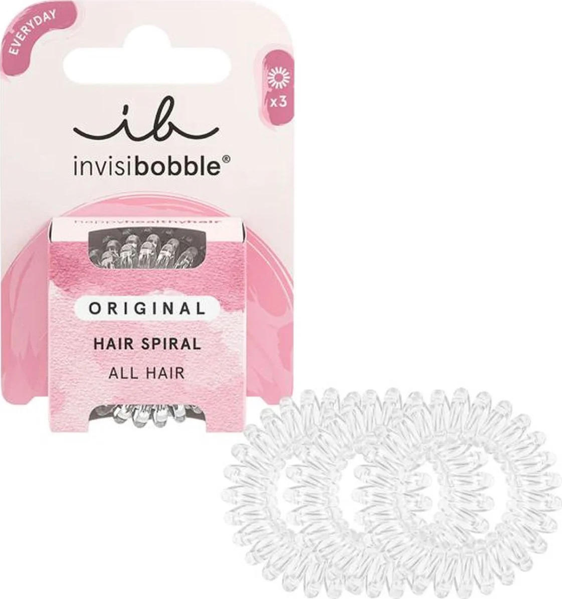 Invisibobble Original Hair Spiral Crystal Clear 3ST