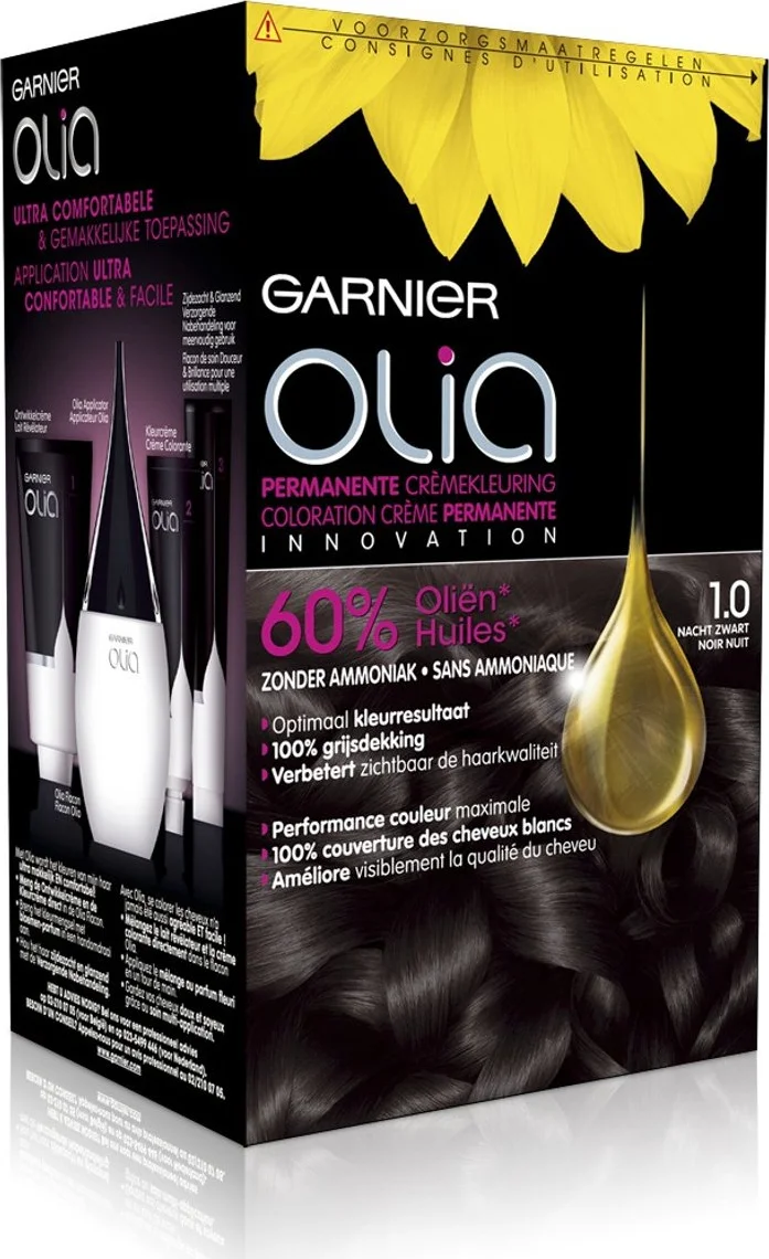 Garnier Olia Permanente Crèmekleuring 1.0 Zwart