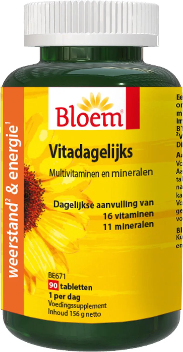 Bloem Vitadagelijks Multivitaminen en Mineralen Tabletten 90TB