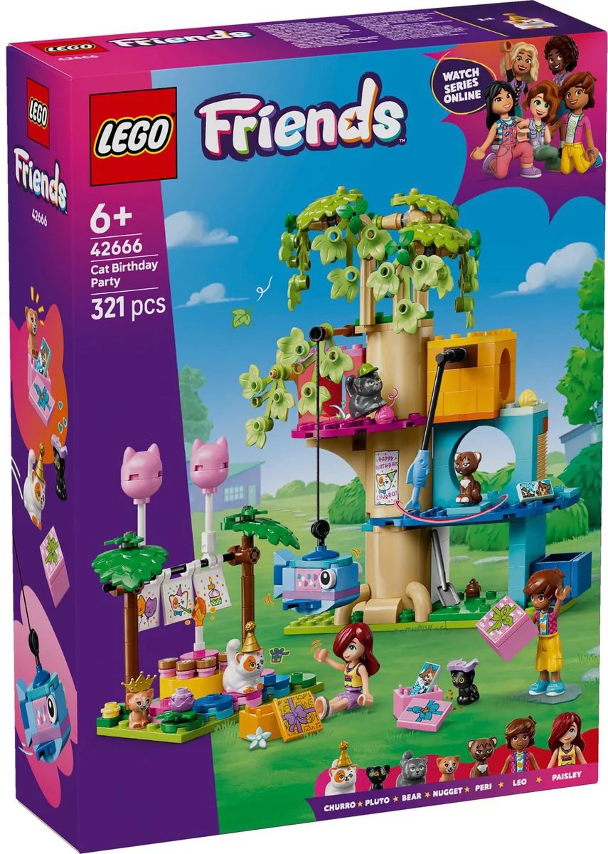LEGO Friends Kattenverjaardagsfeestje en boomhut 42666