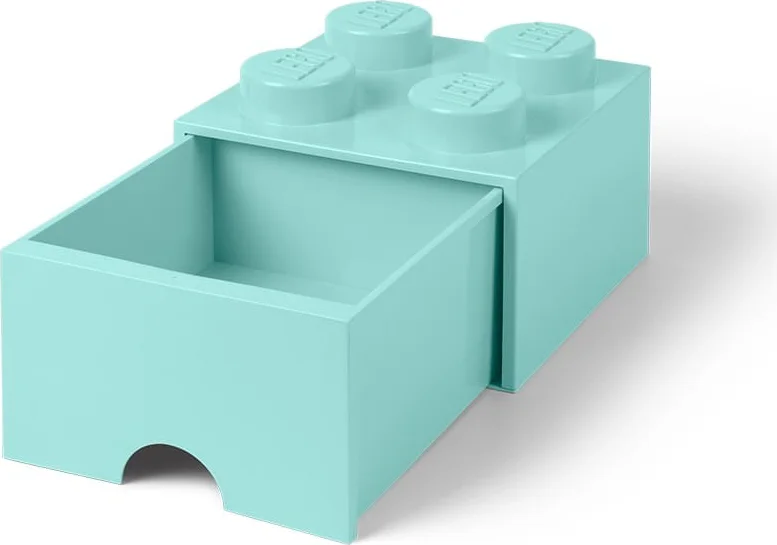 LEGO Felazuurblauwe opslagsteen met 4 noppen en een lade