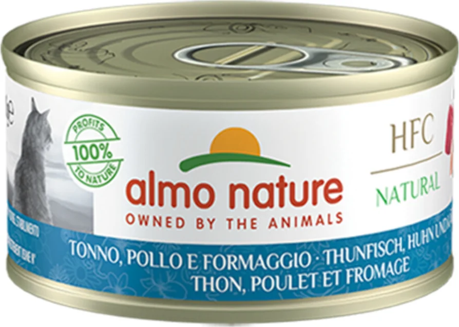 Almo Nature HFC Natural Kattenvoer Nat Tonijn & Kip & Kaas 70 gr