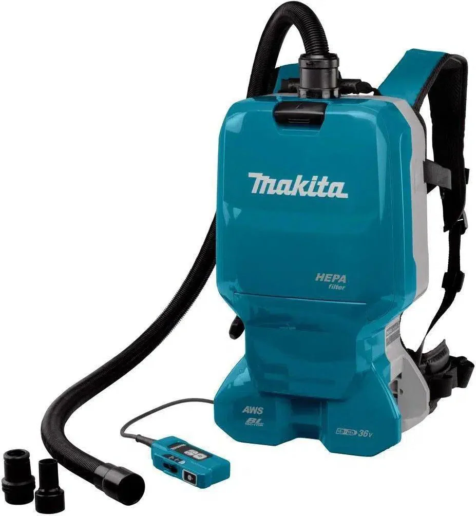 Makita DVC665ZU Accu Rugstofzuiger AWS 2x18V Basic Body