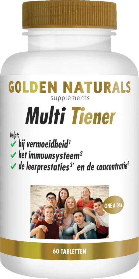 2x Golden Naturals Multi Tiener 60 tabletten