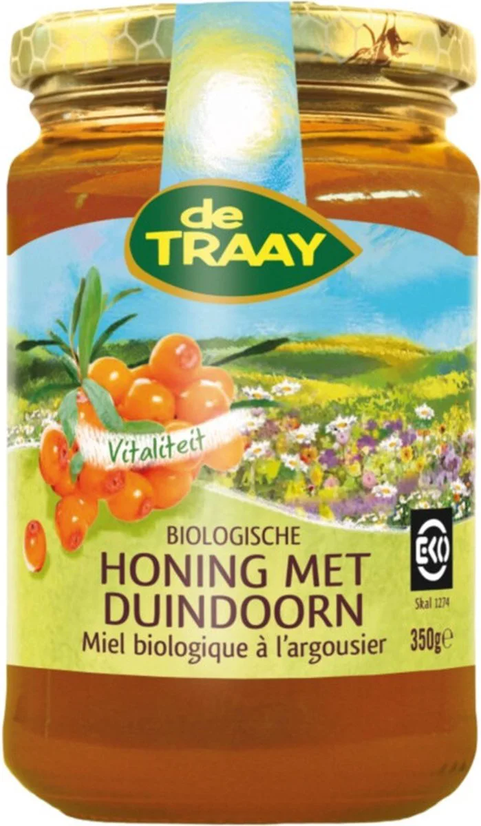 De Traay Honing met Duindoorn Biologisch 350GR