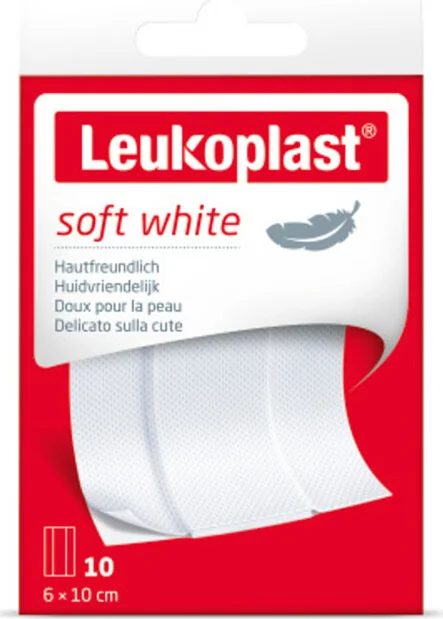 6x Leukoplast Pleister Zacht Wit 10 stuks