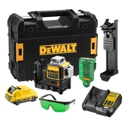 DeWALT DCE089D1G Zelfnivellerende accu kruislijnlaser 3x 360˚ groen 12V XR 2.0Ah in TSTAK