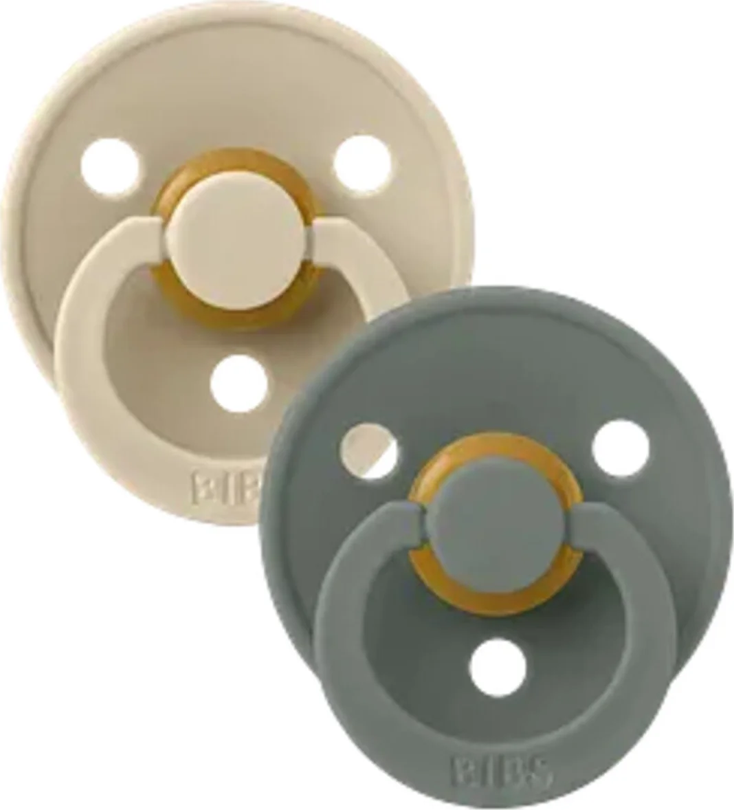 BIBS Fopspeen 6-18 Maanden Symmetrical Vanilla/Pine 2ST