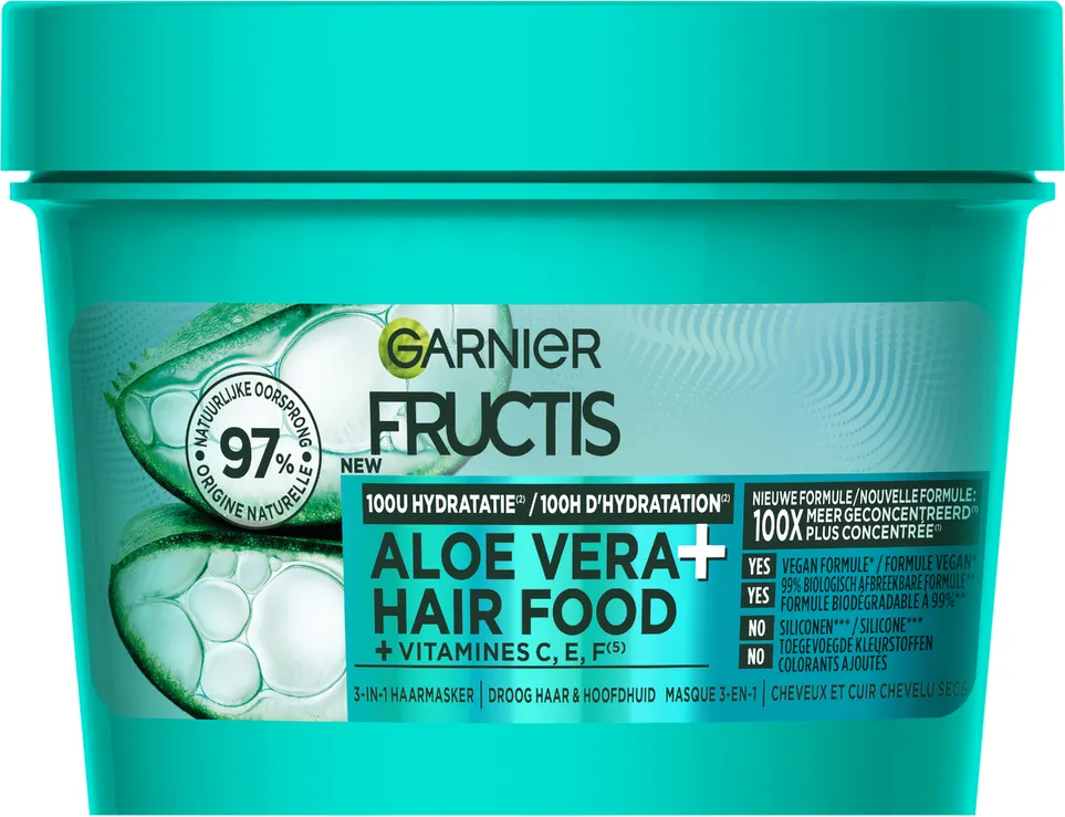 Garnier Fructis Hair Food Aloë Vera 3-in-1 Haarmasker 390 ml