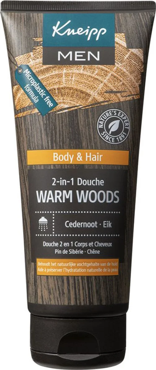 Kneipp Men Body & Hair 2-in-1 Douche Warm Woods Cedernoot Eik 75ML