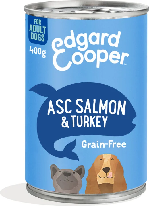 Edgard & Cooper Blik Vers Vlees Hondenvoer Zalm - Kalkoen 400 gr
