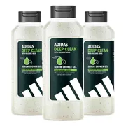 3x Adidas Shower Gel Active Skin & Mind Deep Clean 400 ml