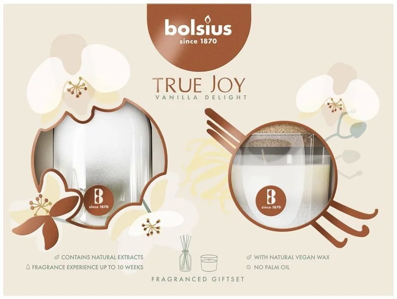 Bolsius True Joy Vanilla Delight Fragranced Giftset