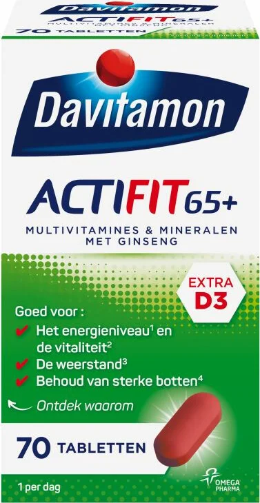 4x Davitamon Actifit 65+ 70 tabletten