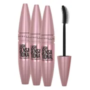3x Maybelline Lash Sensational Mascara Very Black