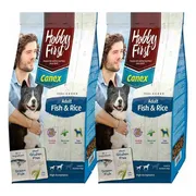 2x HobbyFirst Canex Hondenvoer Adult Vis & Rijst 12 kg