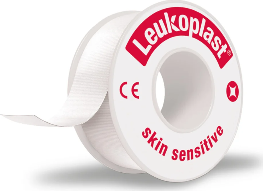 2x Leukoplast Hechtpleister 1 m x 2,5 cm Skin Sensitive