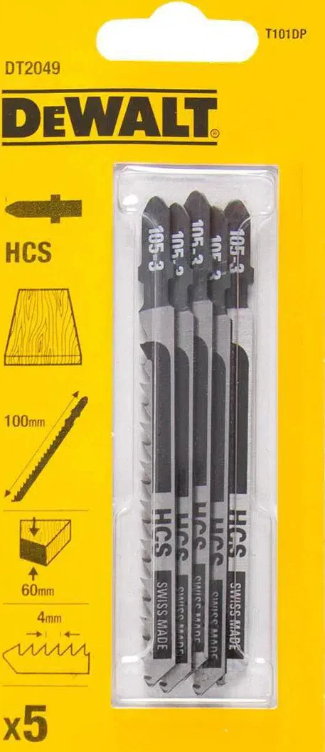 DeWALT DT2049 T 101 DP Decoupeerzaagblad voor Hout & Spaanplaat VE=5