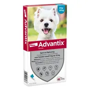 Advantix Spot On 100 Anti Vlooien en Teken Druppels Hond 4 - 10 kg 6 pipetten