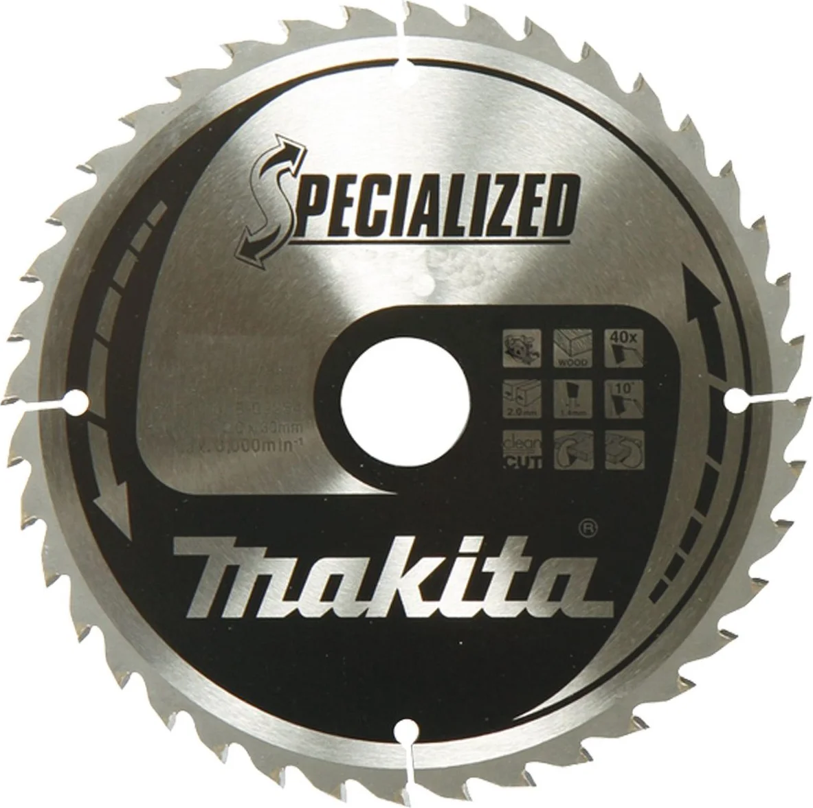 Makita B-33554 Cirkelzaagblad Hout (bouw/constructie) | Specialized | 190 x 30 mm | 12-tands