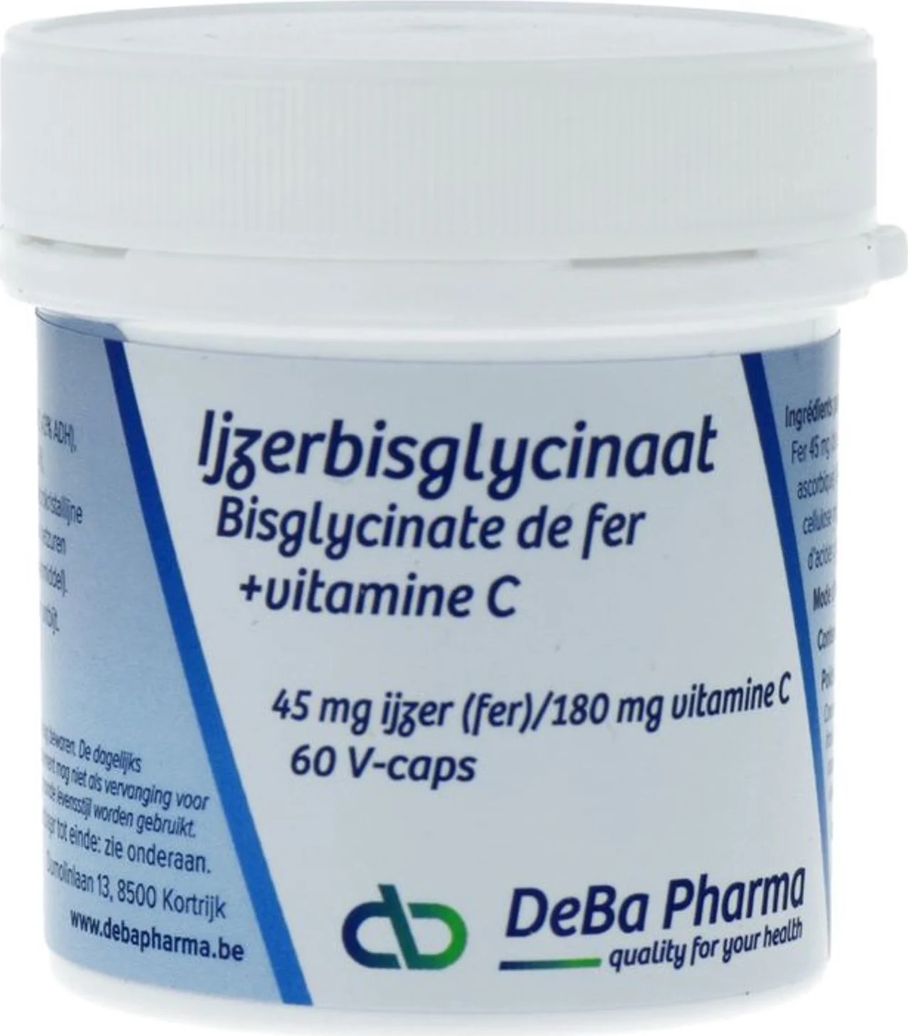 DeBa Pharma Ijzerbisgclyinaat Capsules 60VCP