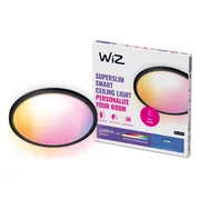 WiZ Plafondlamp SuperSlim - Zwart - Gekleurd en Wit licht