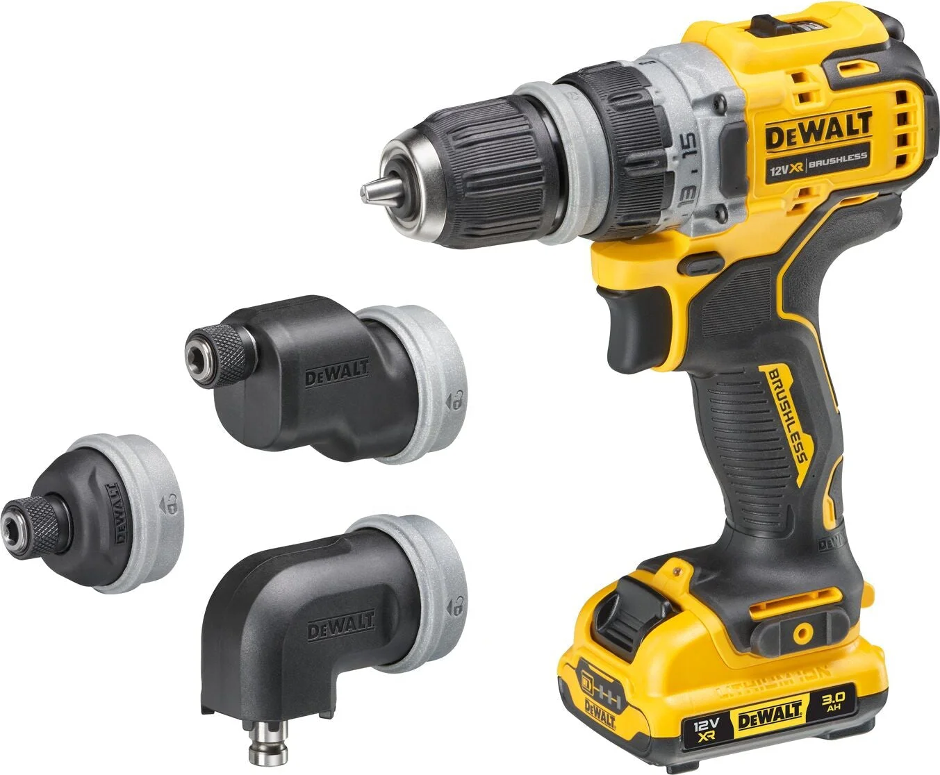 DeWALT DCD703L2T Multi-head accu schroefboormachine 12V XR 3.0Ah in TSTAK