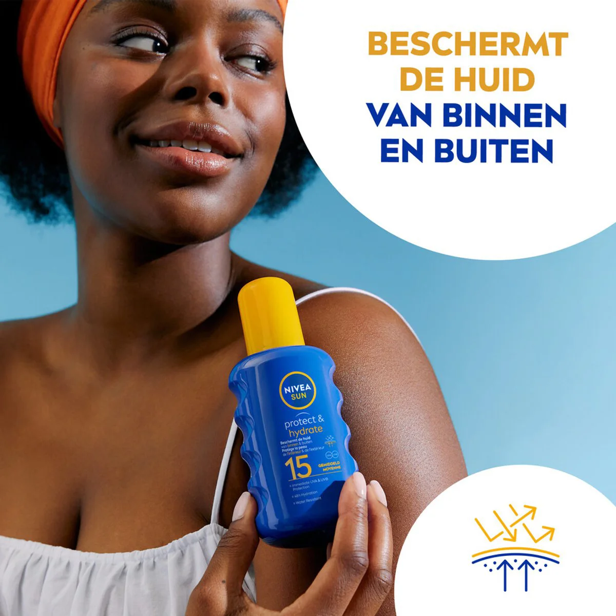 2x NIVEA Sun Protect & Hydrate Zonnebrand SPF 15 200 ml