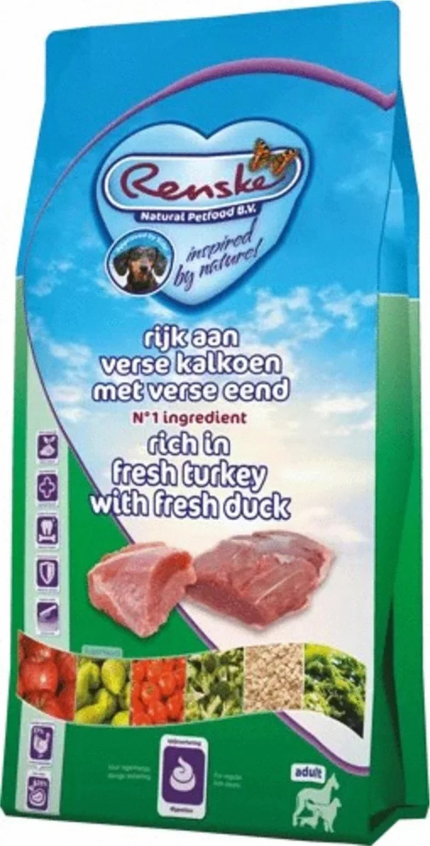 Renske Super Premium Adult Hondenvoer Kalkoen & Eend 6,5 kg